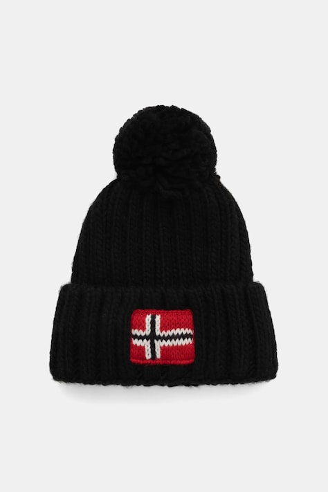 Napapijri caciula din lana pentru copii SEMIURY 6 culoarea negru, din tricot gros, NP0A4GMH0411