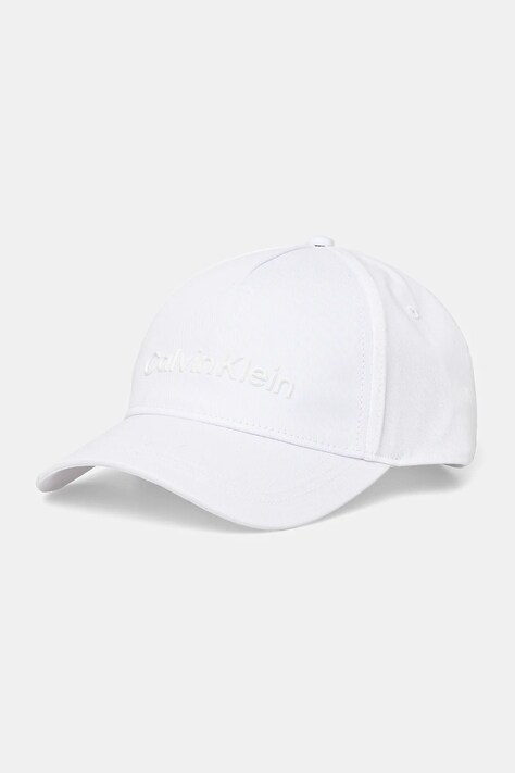 Хлопковая кепка Calvin Klein цвет белый однотонная K50K511987