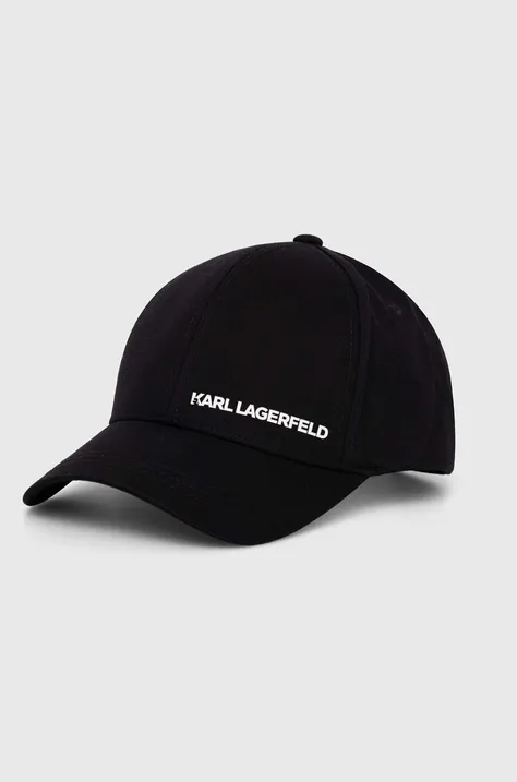 Šiltovka Karl Lagerfeld čierna farba, s potlačou, 543123.805615