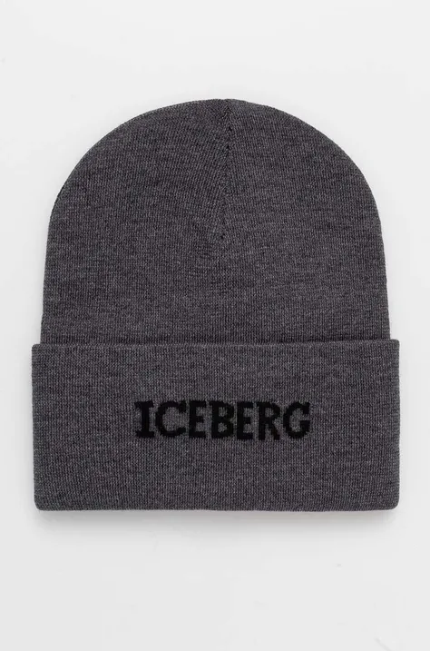 Вовняна шапка Iceberg колір сірий вовна 30 429 005