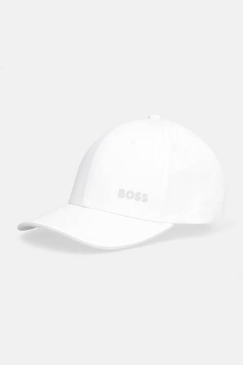 BOSS Green czapka z daszkiem bawełniana Cap-Bold kolor biały z nadrukiem 50519219