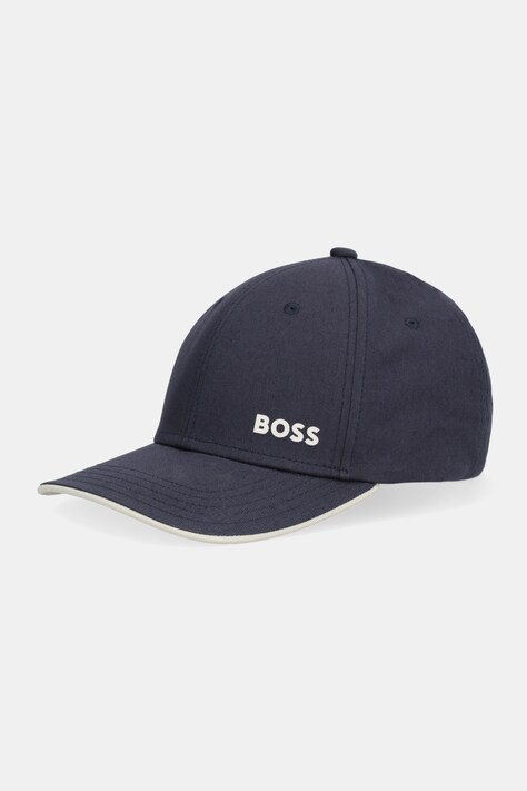 Bavlněná baseballová čepice BOSS Green Cap-Bold černá barva, s potiskem, 50519219