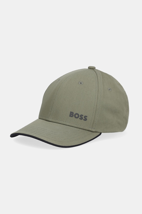 Bavlněná baseballová čepice BOSS Green Cap-Bold černá barva, s potiskem, 50519219