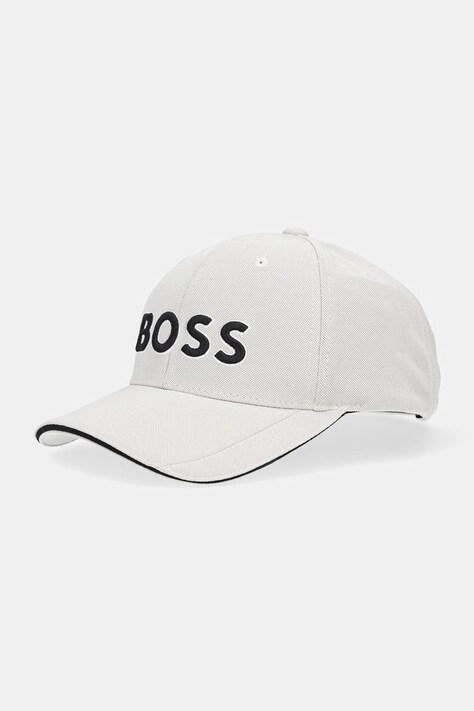 Kšiltovka BOSS Green béžová barva, s aplikací, 50519247