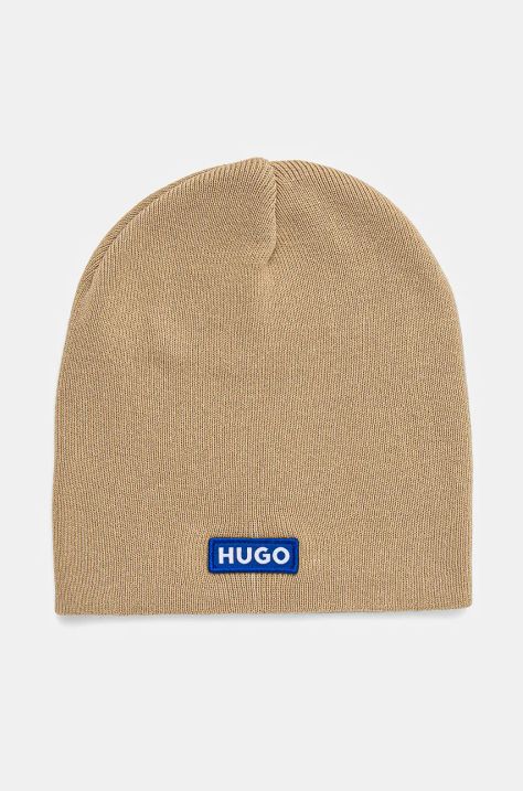 Hugo Blue berretto in cotone colore beige  50521715