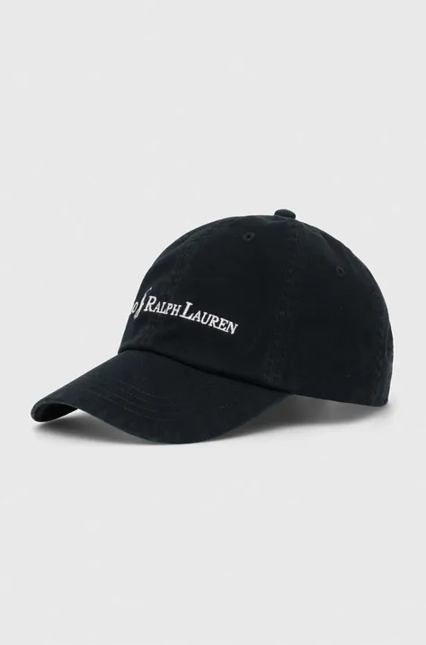 Polo Ralph Lauren berretto da baseball colore nero con applicazione 710950138001