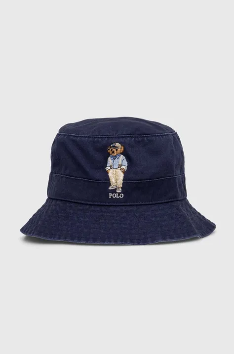 Bavlnený klobúk Polo Ralph Lauren tmavomodrá farba, bavlnený, 710941905