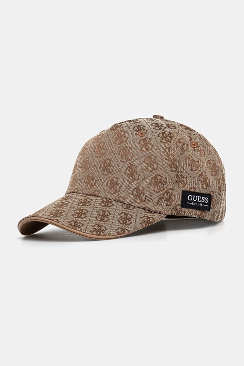 Кепка Guess MILANO цвет коричневый узор AM9369 POL01