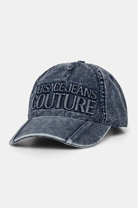 Versace Jeans Couture pălărie din denim culoarea albastru marin, modelator, 77GAZK46 ZG302