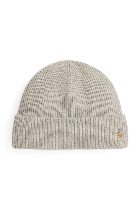 Polo Ralph Lauren Czapka męska z wełną szara 449959337