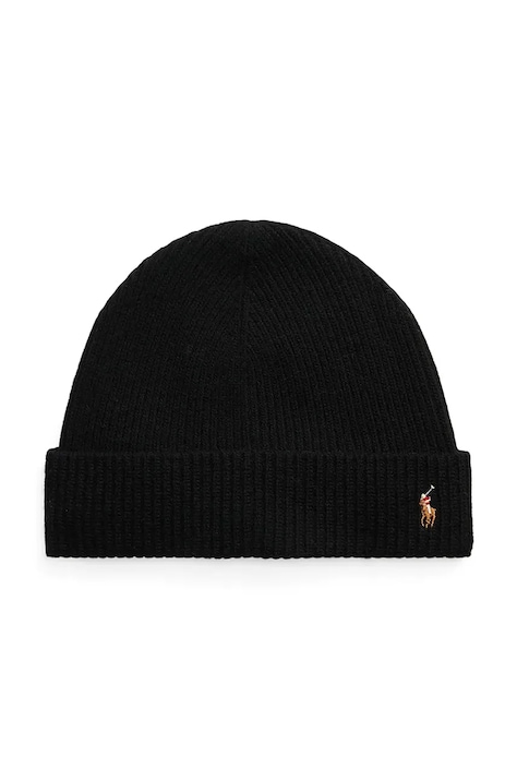 Polo Ralph Lauren Czapka wełniana kolor czarny wełniana 449959337