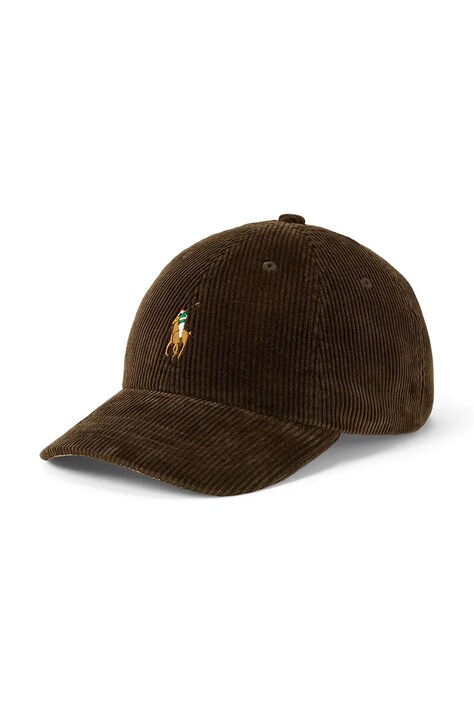 Polo Ralph Lauren Czapka z daszkiem męska sztruksowa zielona 710847175