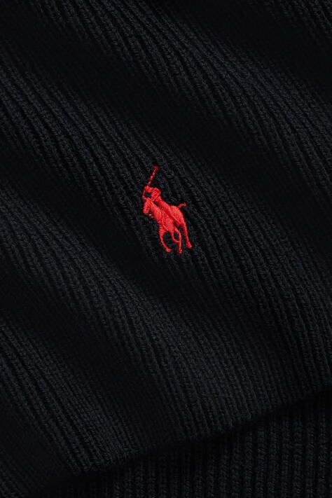 Polo Ralph Lauren Czapka i szalik męskie wełniane czarne 710951146