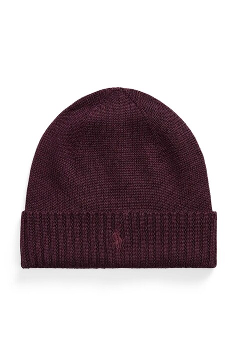 Polo Ralph Lauren Czapka męska wełniana bordowa 710886137