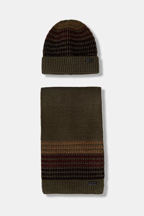 Barbour palarie si esarfa culoarea bleumarin, MGS0089