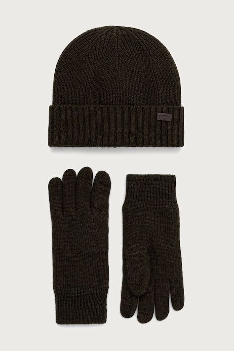 Barbour Komplet damski z wełny zielony MGS0091
