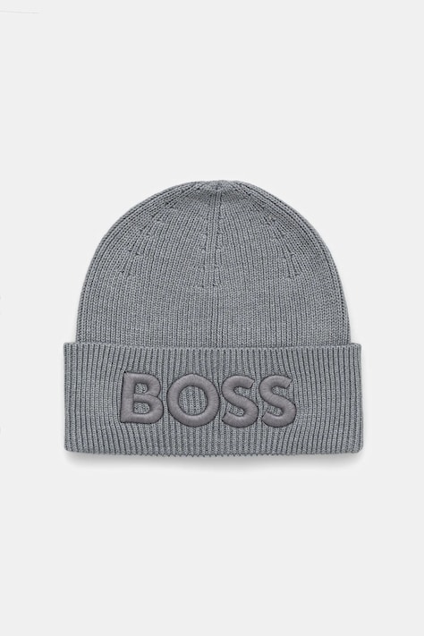 Вълнена шапка BOSS Orange в черно от вълна 50522449