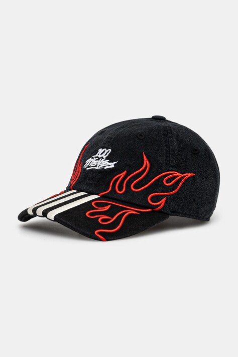 Бавовняна бейсболка adidas Originals 100T Cap колір чорний з аплікацією JE0319