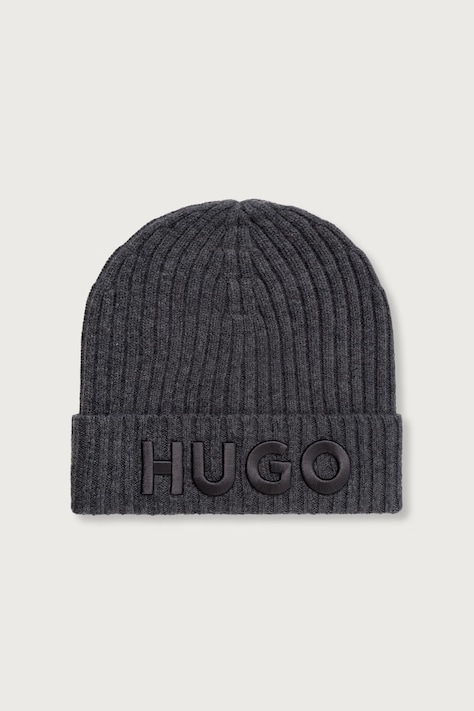 HUGO Căciulă de bărbați din lână Unisex-X565-7 gri 50527804