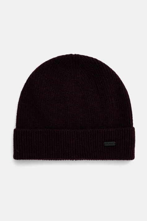 Kapa HUGO boja: ljubičasta, od tanke pletenine, 50500511