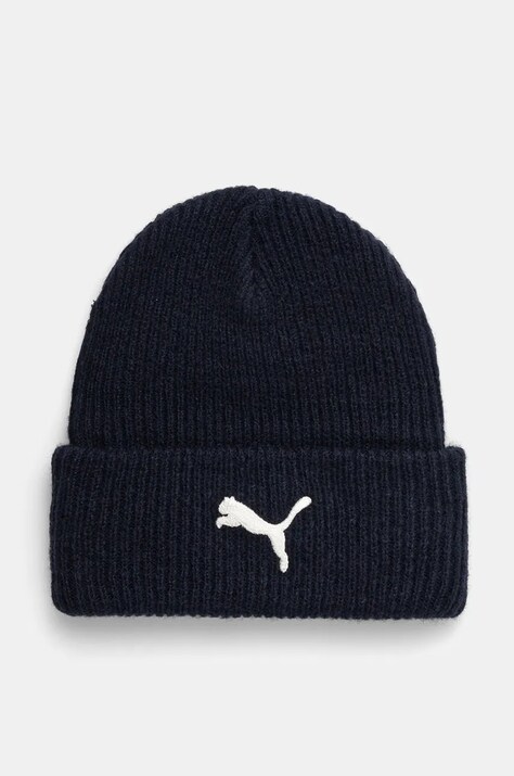 Шапка с вълна Puma в черно от плътен трикотаж 25495