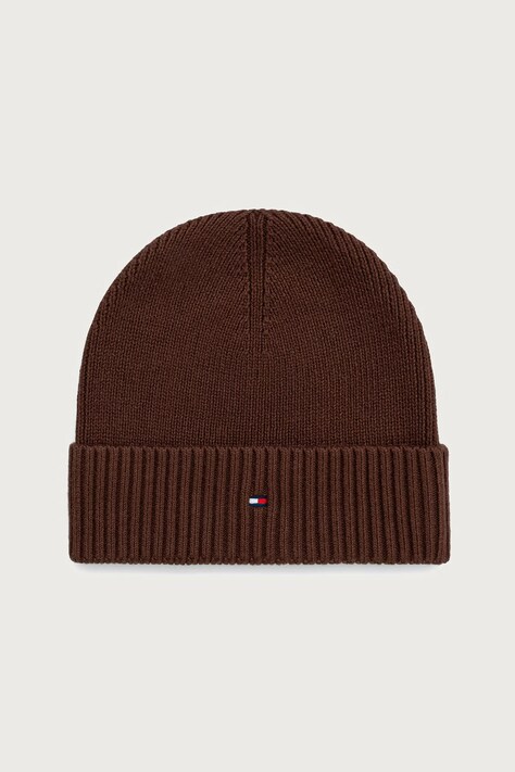 Tommy Hilfiger Beanie kapa za muškarce s dodatkom kašmira smeđa AM0AM12796