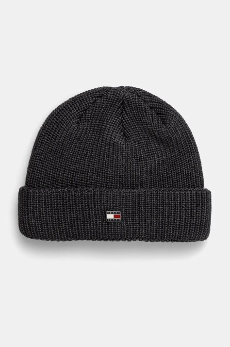 Čepice Tommy Jeans šedá barva, AM0AM12635