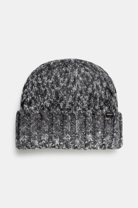 Kapa s dodatkom vune Woolrich Space Dye Beanie boja: siva, CFWOAC0291MRUF0767