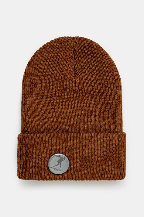 Vunena kapa Engineered Garments Wool Watch Cap boja: smeđa, od debelog pletiva, vunena, 24F1H037