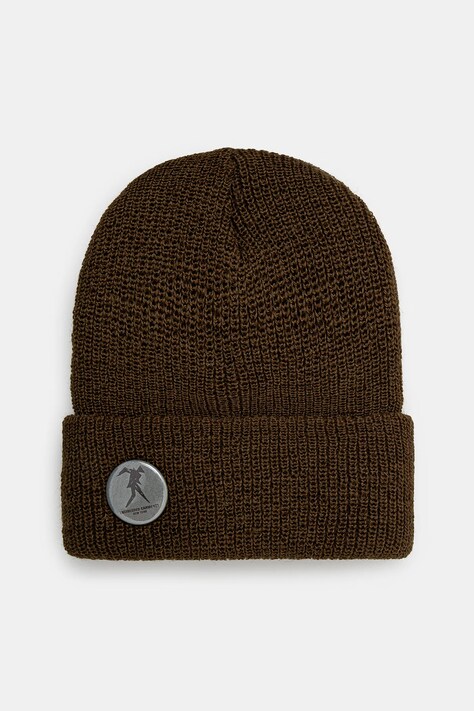 Шерстяная шапка Engineered Garments Wool Watch Cap цвет зелёный из толстого трикотажа шерсть 24F1H037
