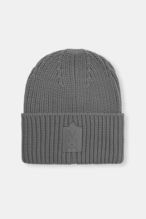 MACKAGE czapka wełniana kolor szary z grubej dzianiny wełniana JUDE-MZ