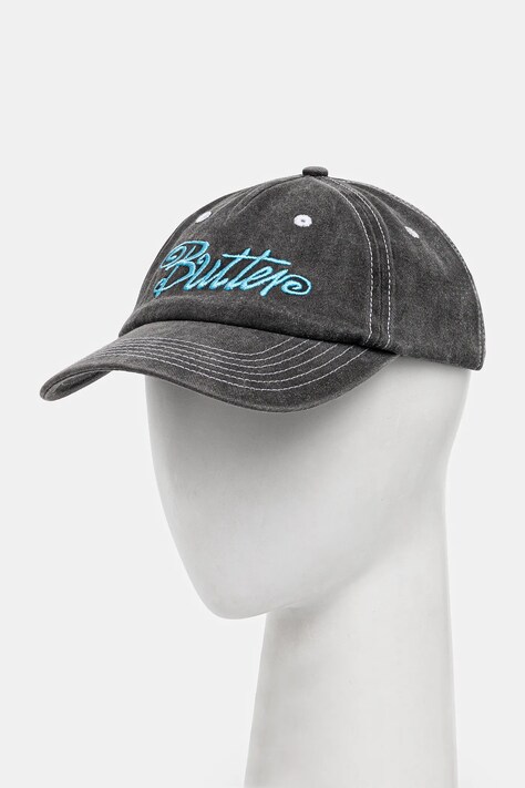 Bavlněná baseballová čepice Butter Goods Jive Pinch Front Cap černá barva, s aplikací, BG243803