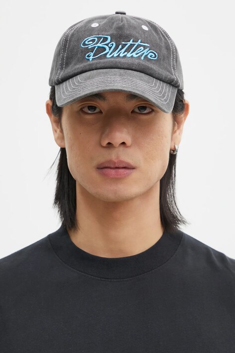 Butter Goods șapcă de baseball din bumbac Jive Pinch Front Cap culoarea negru, cu imprimeu, BG243803