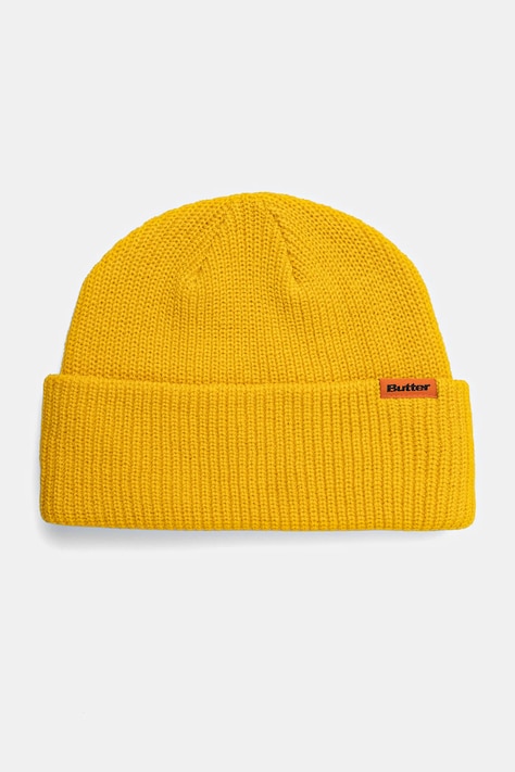 Butter Goods caciula Tall Wharfie Beanie culoarea galben, BG243811