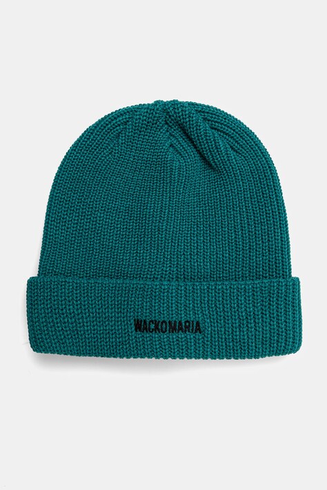 Wacko Maria căciulă Knit Watch Cap culoarea verde, 24FW-WMA-CP04