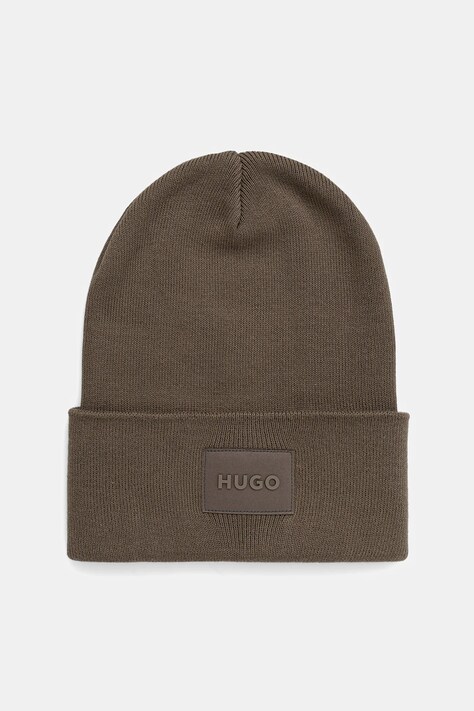 Bavlnená čiapka HUGO zelená farba, 50551508