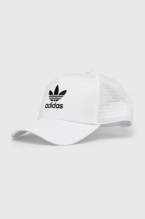 adidas Originals czapka z daszkiem kolor biały z aplikacją IS3015