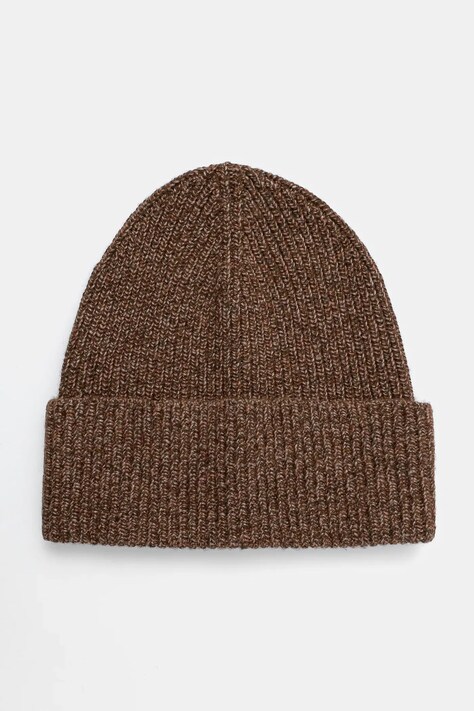 Шапка с примесью шерсти United Colors of Benetton цвет коричневый из тонкого трикотажа 1235UA00N