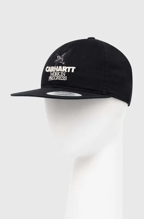 Памучна шапка с козирка Carhartt WIP Ducks Cap в черно с апликация I033704.89XX