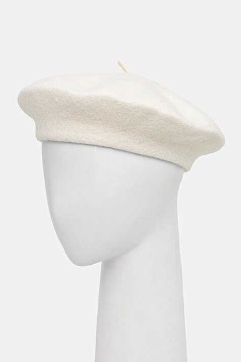 United Colors of Benetton beret wełniany kolor beżowy wełniany 6HPKD41HF