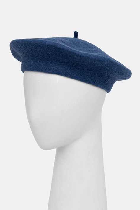 United Colors of Benetton beret wełniany kolor niebieski wełniany 6HPKD41HF