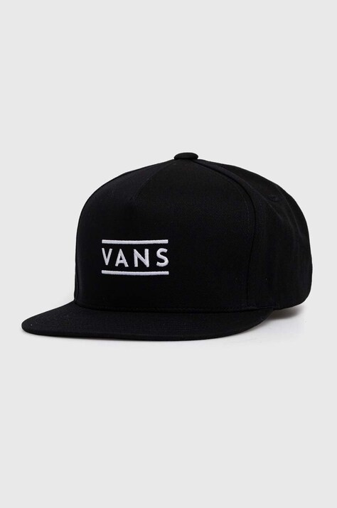 Vans șapcă de baseball din bumbac culoarea negru, cu imprimeu, VN000HSFBLK1