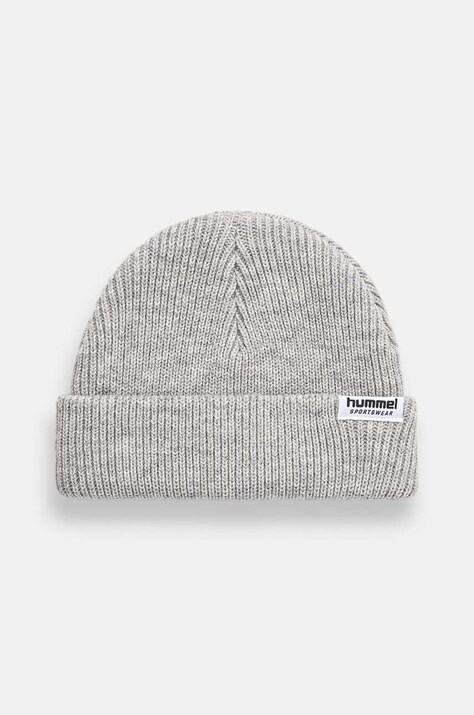 Шапка Hummel колір сірий з товстого трикотажу 226071