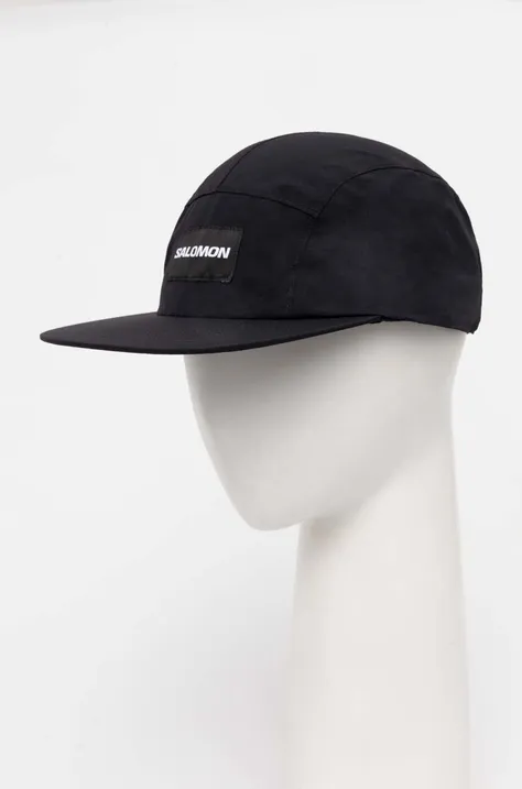 Salomon czapka z daszkiem Bonatti WP kolor czarny z aplikacją LC2020900