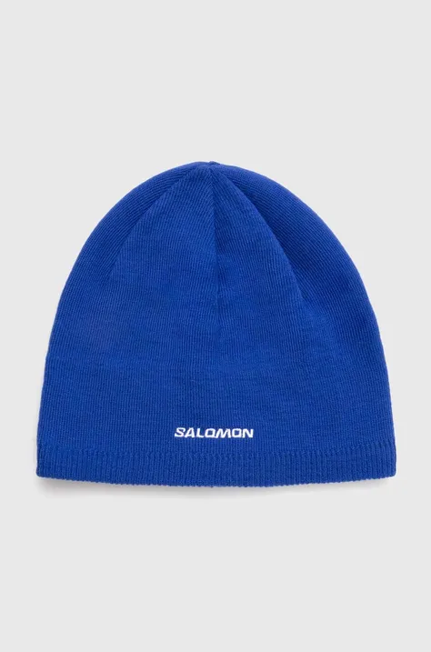 Salomon czapka kolor niebieski  LC2142900