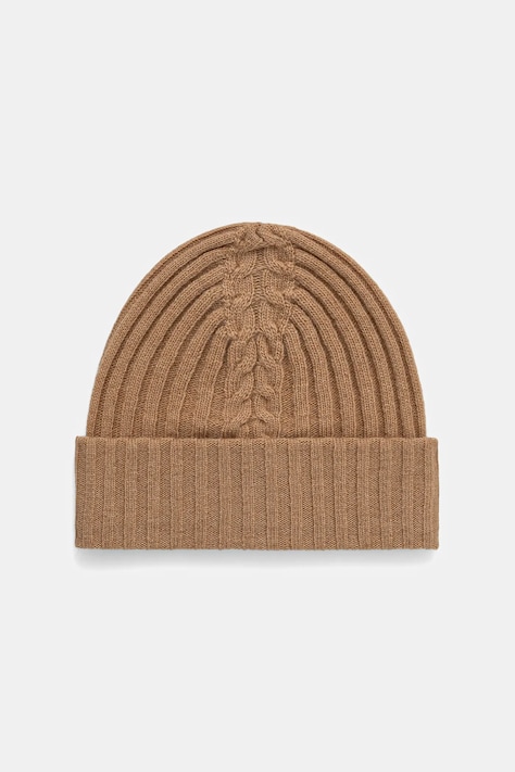 Шапка с добавлением шерсти United Colors of Benetton цвет серый из толстого трикотажа шерсть 1244DA011