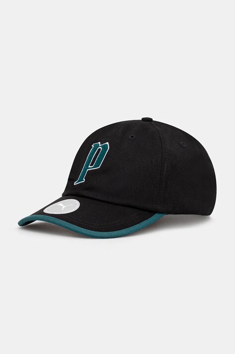 Puma șapcă de baseball din bumbac Play Paris Retro Club culoarea negru, cu imprimeu, 025512