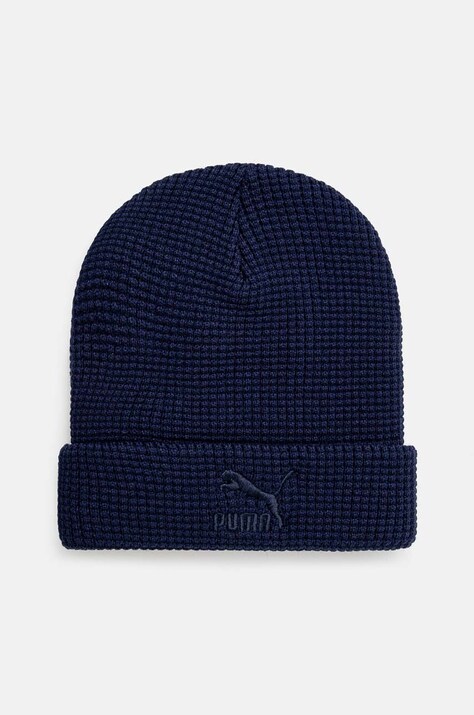 Puma berretto Classics Mid Fit Beanie colore blu navy  025677