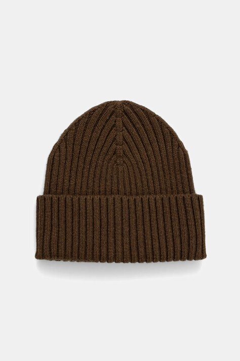 Шапка с примесью шерсти Sisley цвет чёрный из тонкого трикотажа 132HSA00B