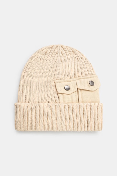 Шапка Alpha Industries Utility Beanie колір бежевий  138904